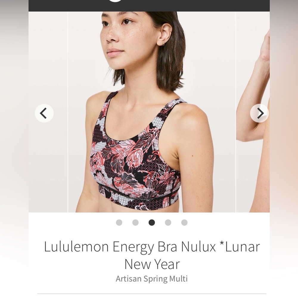 Lululemon size 6 Energy Bra Lunar new year